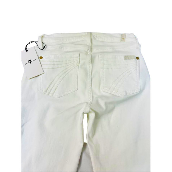 NWT! 7 For All Mankind WOMEN Modern Dojo flared jeans WHITE/ 27 - Picture 6 of 13